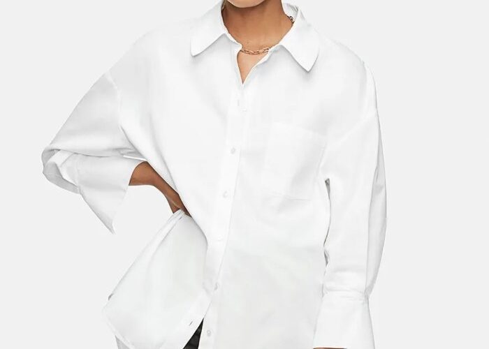 Mens Dress Shirt White Collar Cuffs Classic Style Statement