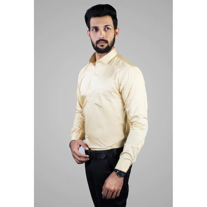 Men's cream color dress shirt