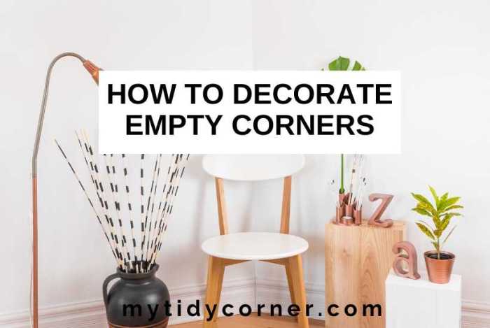 How to decorate empty corners in living room