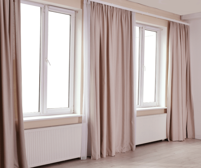 How to decorate between two windows