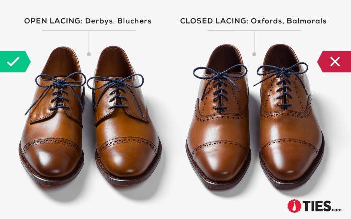 Ways to lace men's dress shoes