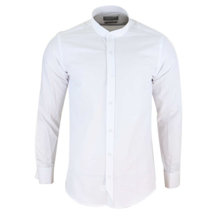 Detachable collar men's dress shirt